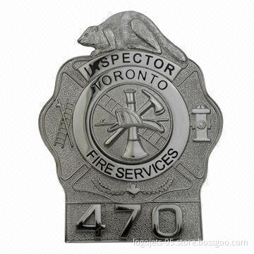 Police Badge, Available in Various Types of Finishes, Customized Designs